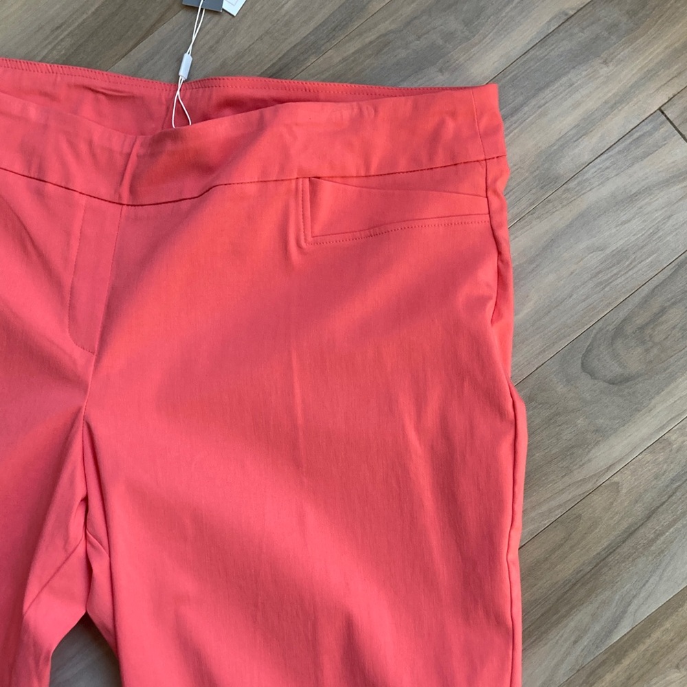 Zac & Rachel Mid-Rise Wide Crop Pant with stretch sugar coral 24W - Picture 6 of 17